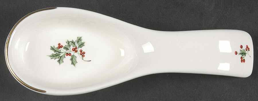 Christmas Charm-Delight-Holiday-Harmony Spoon Rest/Holder (Holds 1 Spoon) by Gibson Designs-1