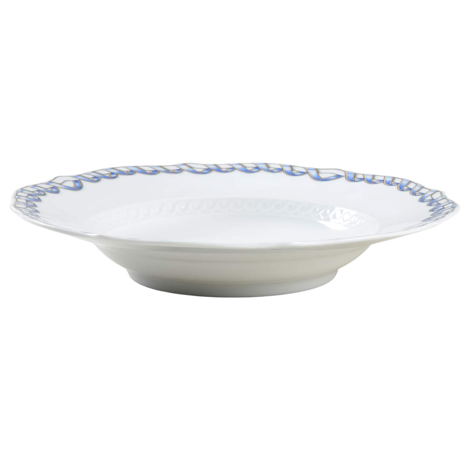 Fiocco Large Rim Soup Bowl by Ginori 1735-1