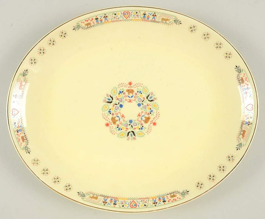 Pan American 11" Oval Serving Platter by WS George-1