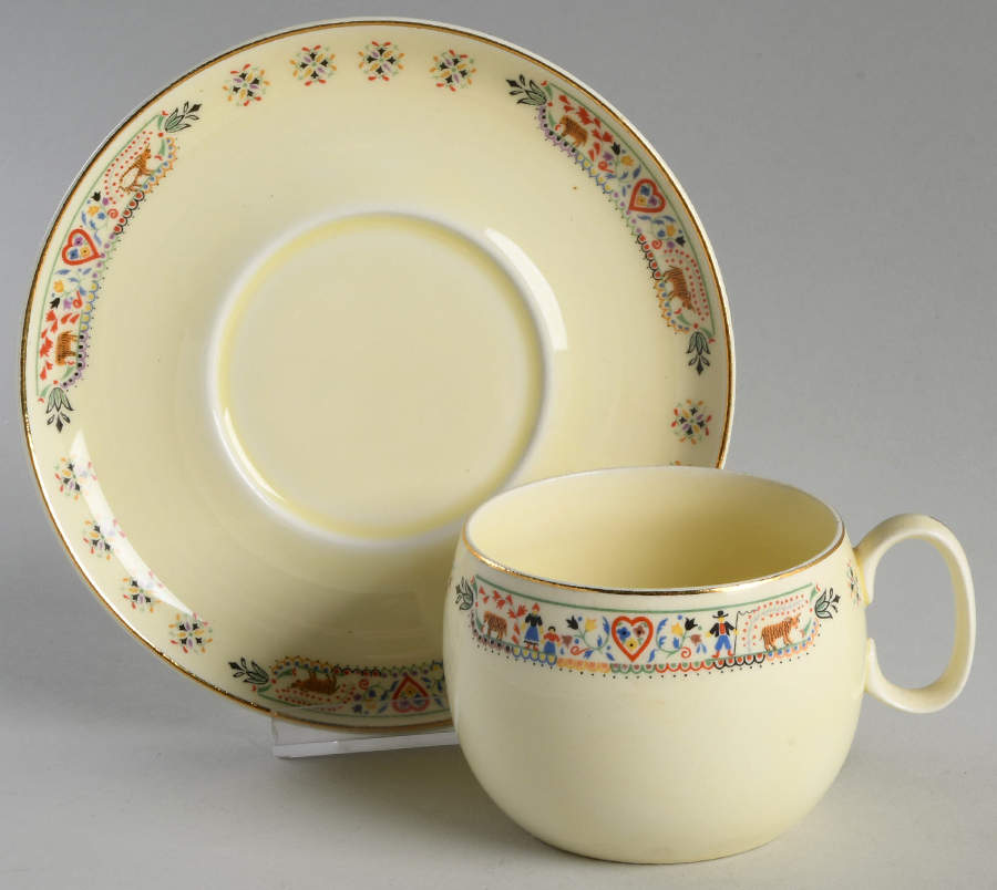 Pan American Flat Cup & Saucer Set by WS George-1