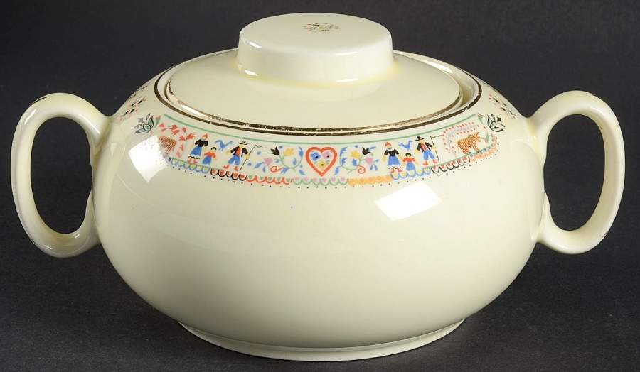 Pan American Sugar Bowl & Lid by WS George-1
