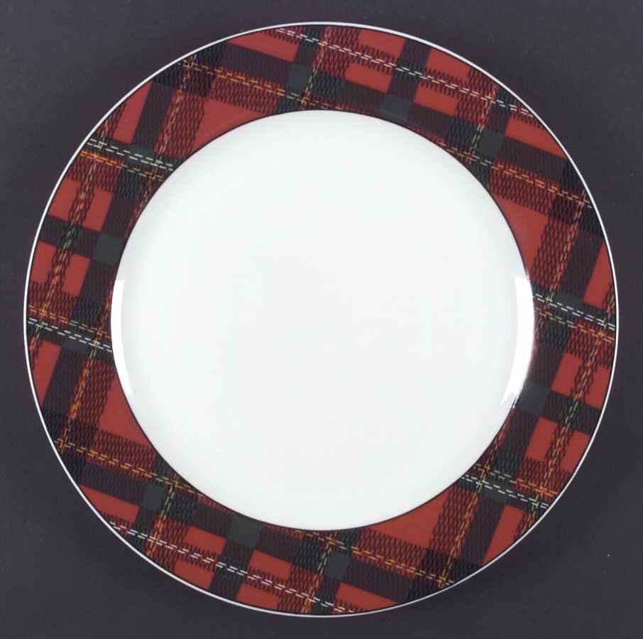 Christmas Plaid Dinner Plate by Gibson Designs-1