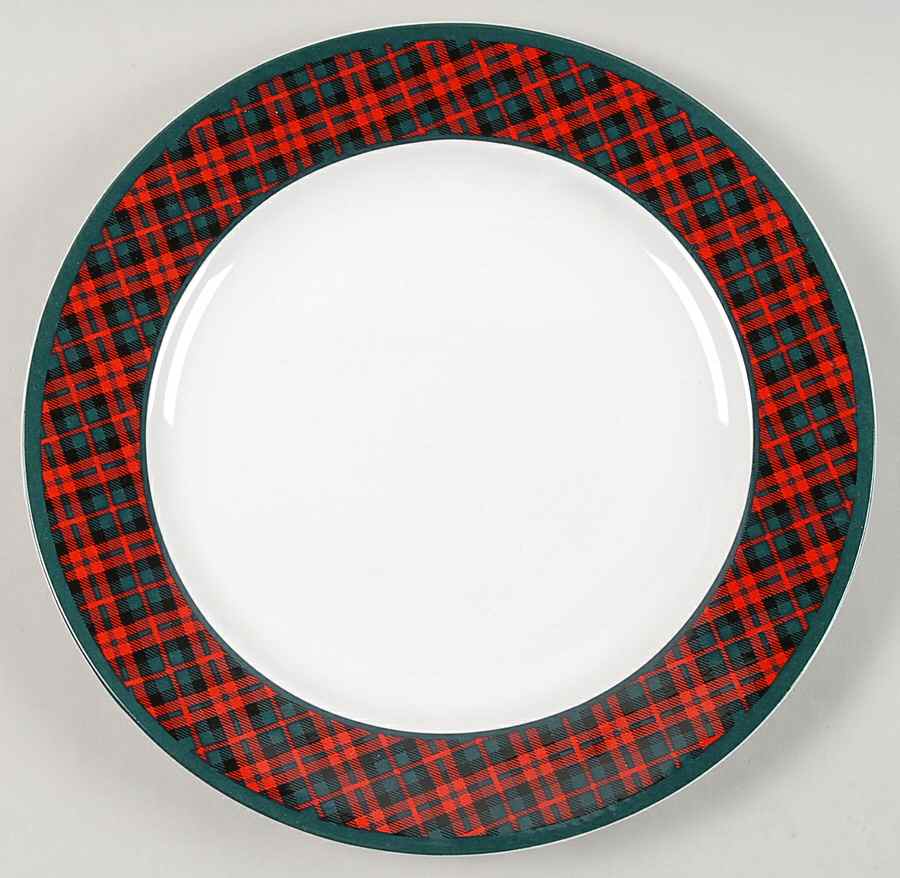 Holiday Plaid Dinner Plate by Gibson Designs-1