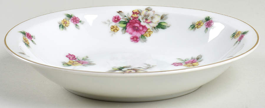Apple Blossom Rim Soup Bowl by Grace-1