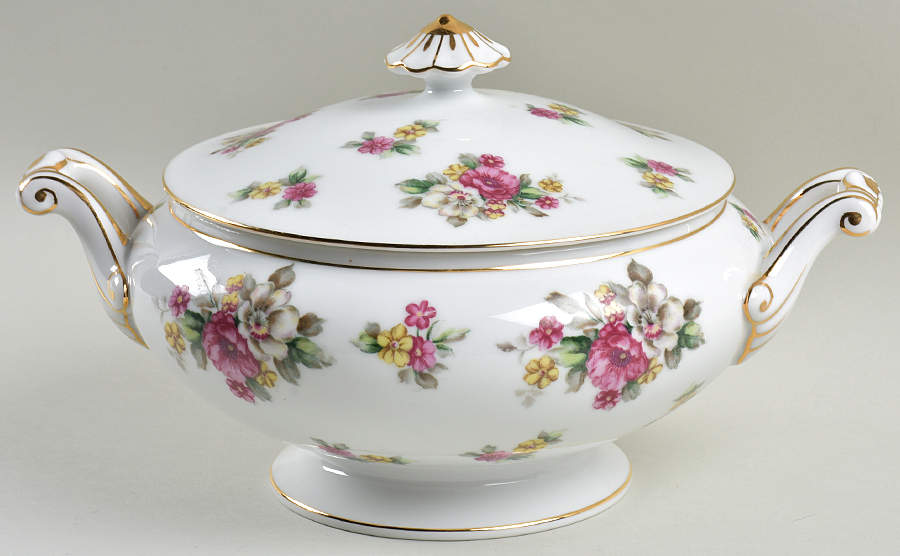 Apple Blossom Round Covered Vegetable by Grace-1