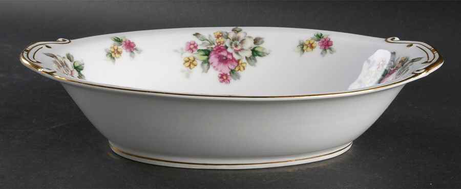 Apple Blossom 11" Oval Vegetable Bowl by Grace-1