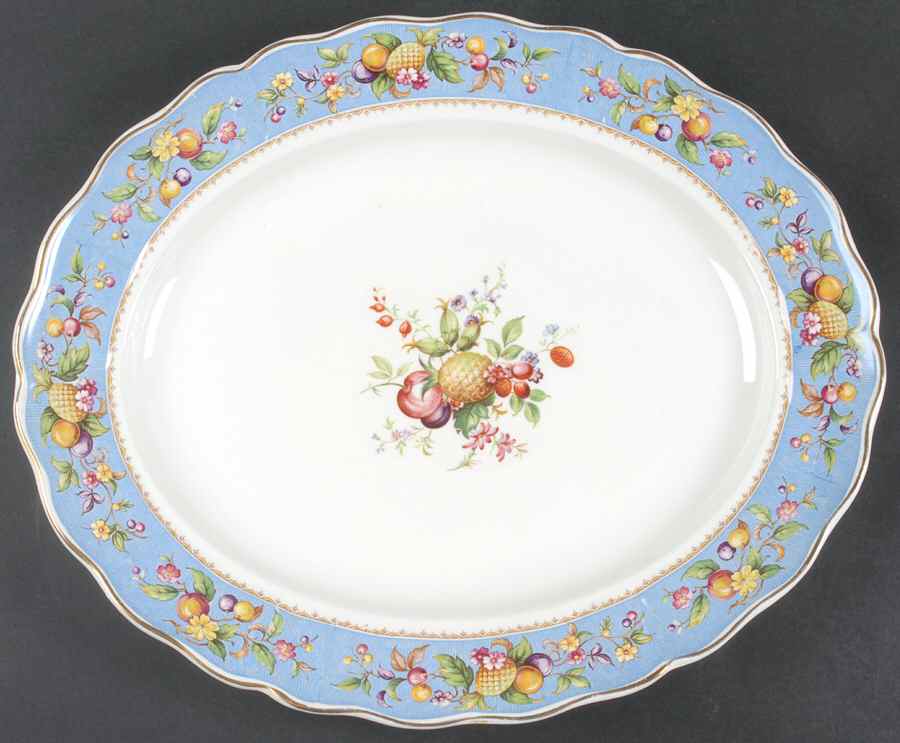 Somerdale 16" Oval Serving Platter by Grindley-1