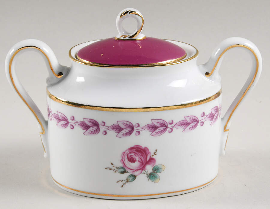 Camelia Sugar Bowl & Lid by Ginori 1735-1