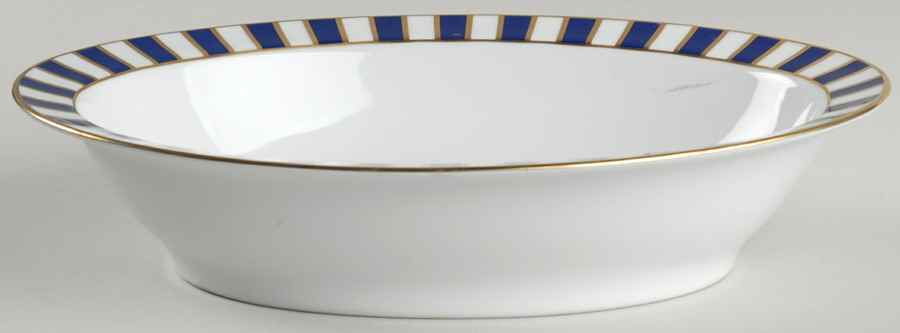 Amadeus Blue 10" Oval Vegetable Bowl by Ginori 1735-1
