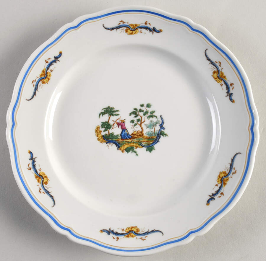 Chinois Salad/Dessert Plate by Ginori 1735-1