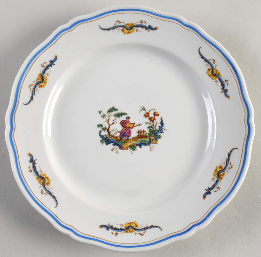 Chinois Salad/Dessert Plate by Ginori 1735-1