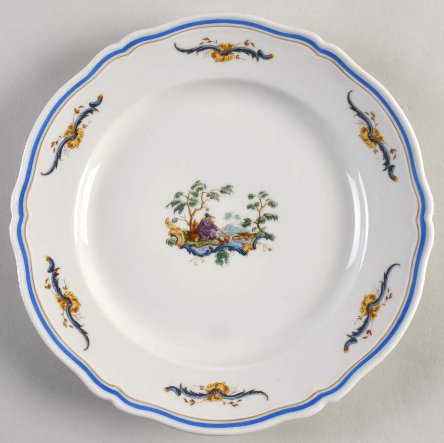 Chinois Salad/Dessert Plate by Ginori 1735-1