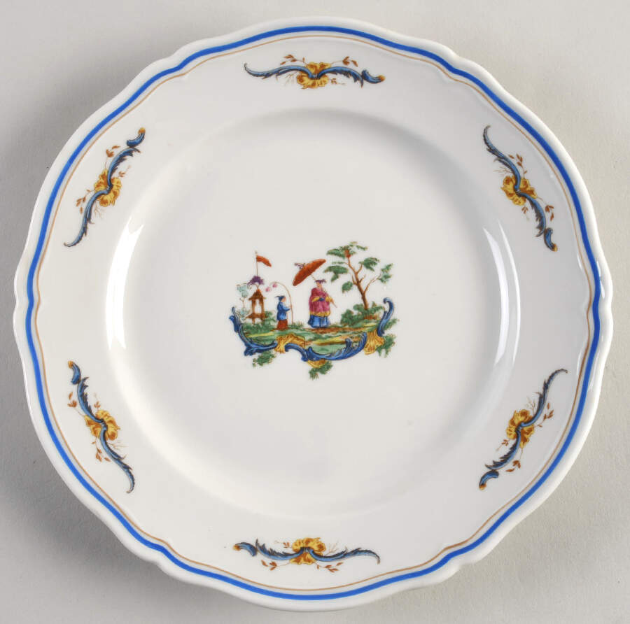 Chinois Salad/Dessert Plate by Ginori 1735-1