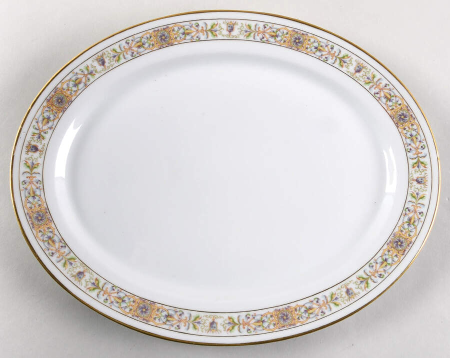 GUE193 13" Oval Serving Platter by WM Guerin-1