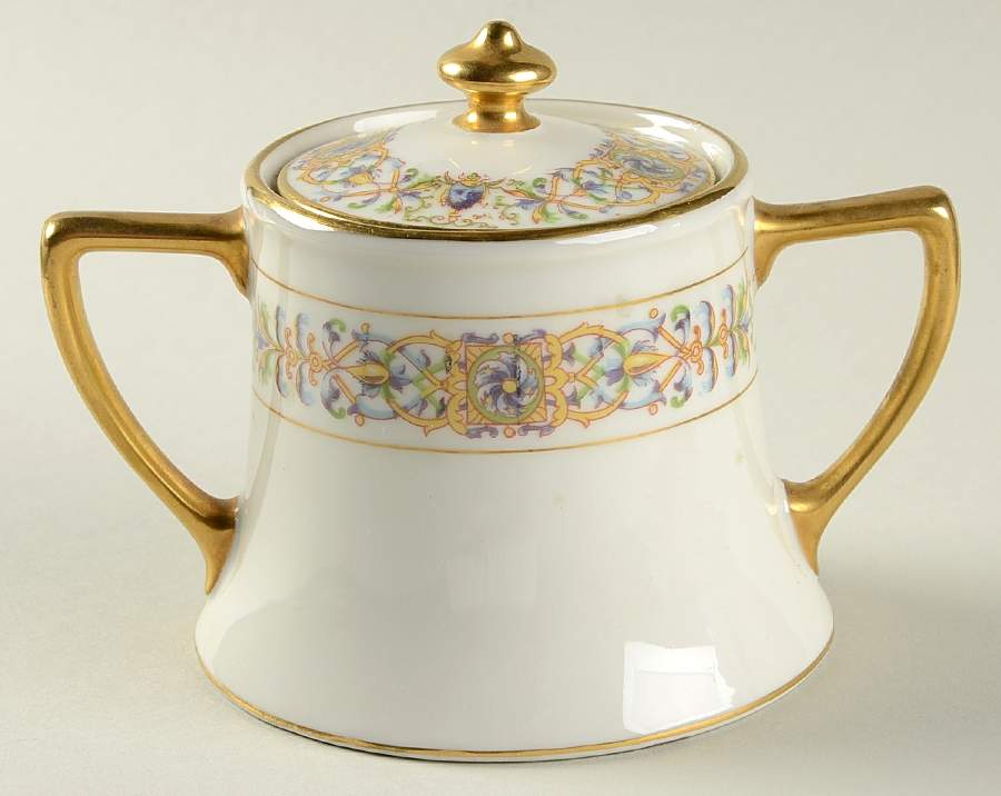 GUE193 Sugar Bowl & Lid by WM Guerin-1