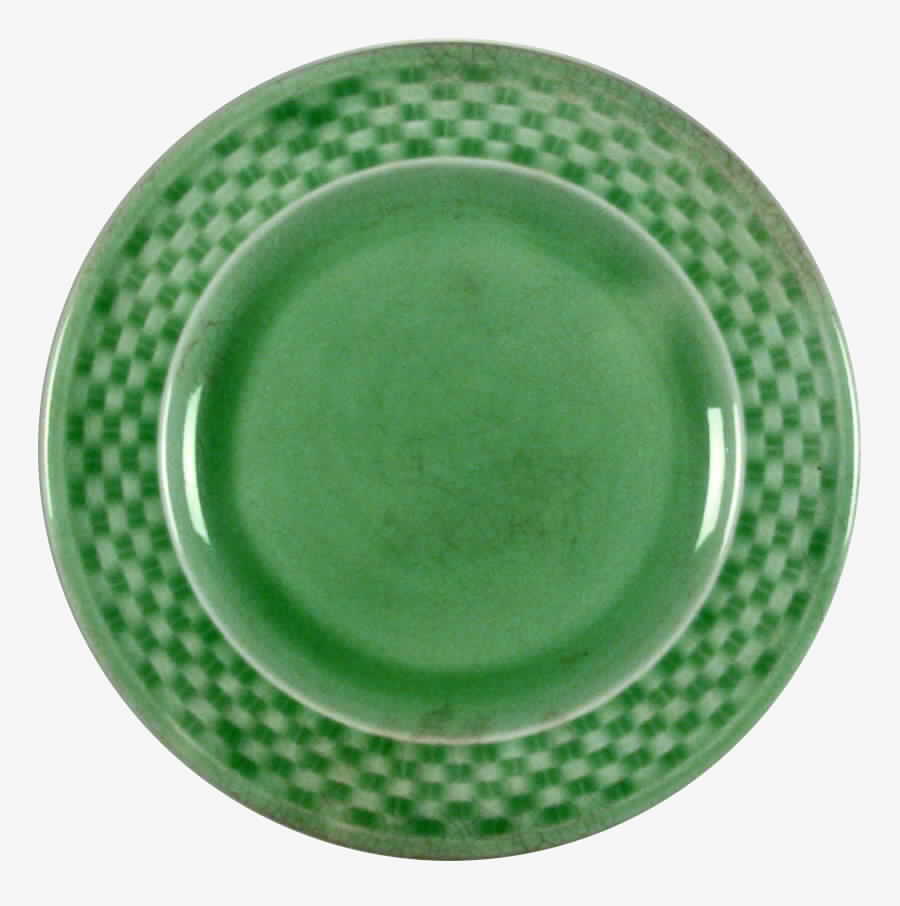 Basketweave Green Salad Plate by WS George-1