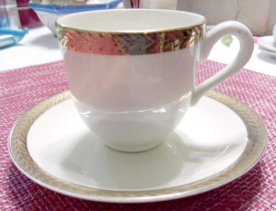 GEO156 Flat Cup & Saucer Set by WS George-1
