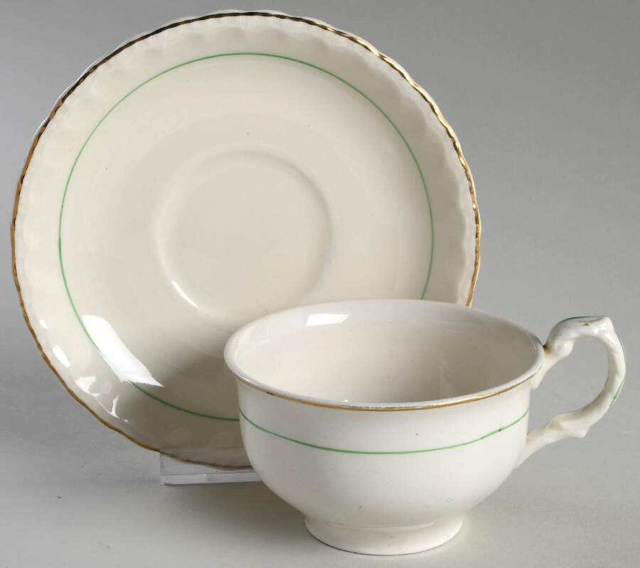 GRI93 Flat Cup & Saucer Set by Grindley-1