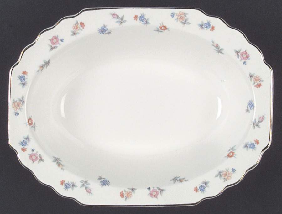 GEO68G 9" Oval Vegetable Bowl by WS George-1