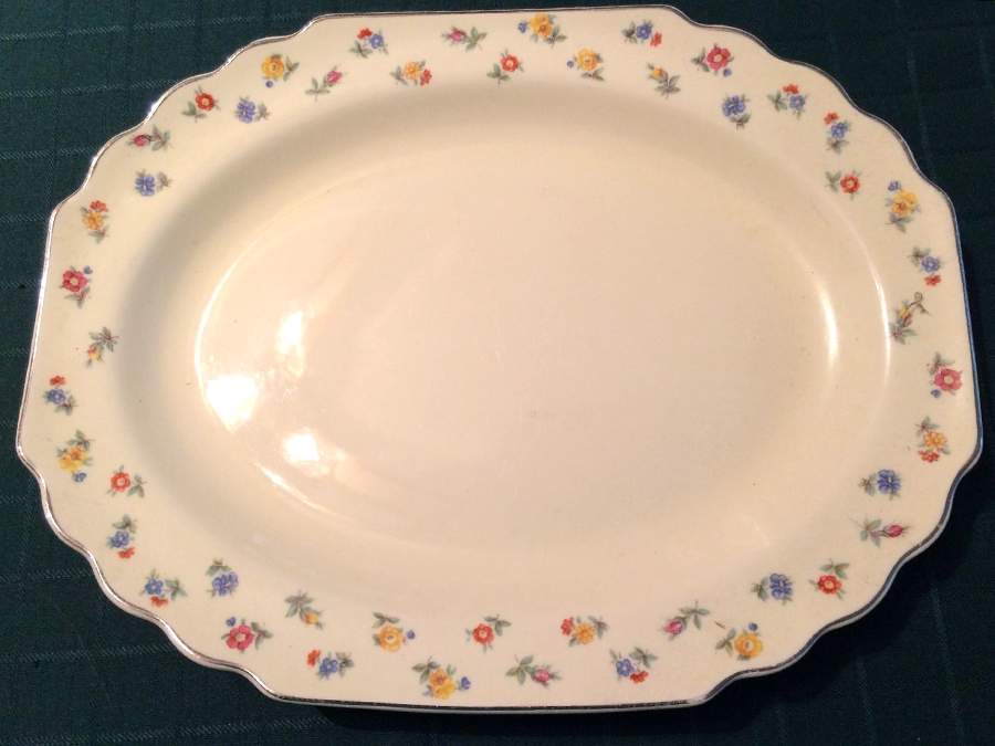 GEO68G 13" Oval Serving Platter by WS George-1