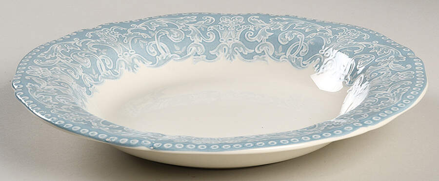 Ciel Large Rim Soup Bowl by Faiencerie De Gien-1