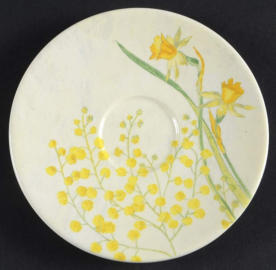 Mimosa Saucer for Demitasse Cup by Faiencerie De Gien-1