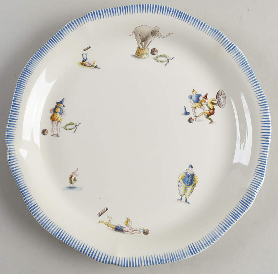 Le Cirque Deep Round Platter by Faiencerie De Gien-1