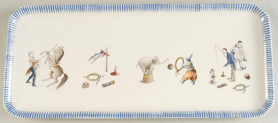 Le Cirque Large Sandwich Tray by Faiencerie De Gien-1