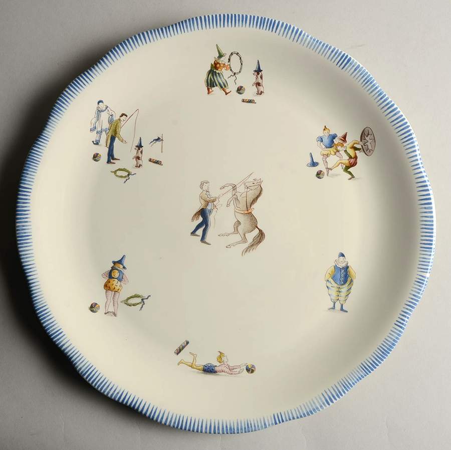 Le Cirque 12" Chop Plate (Round Platter) by Faiencerie De Gien-1