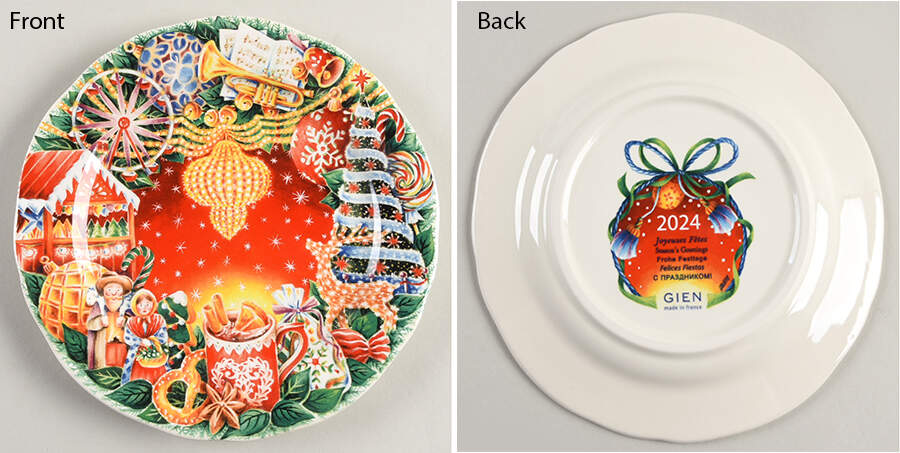 Collection de Noel 2024 Collector Plate by Faiencerie De Gien-1