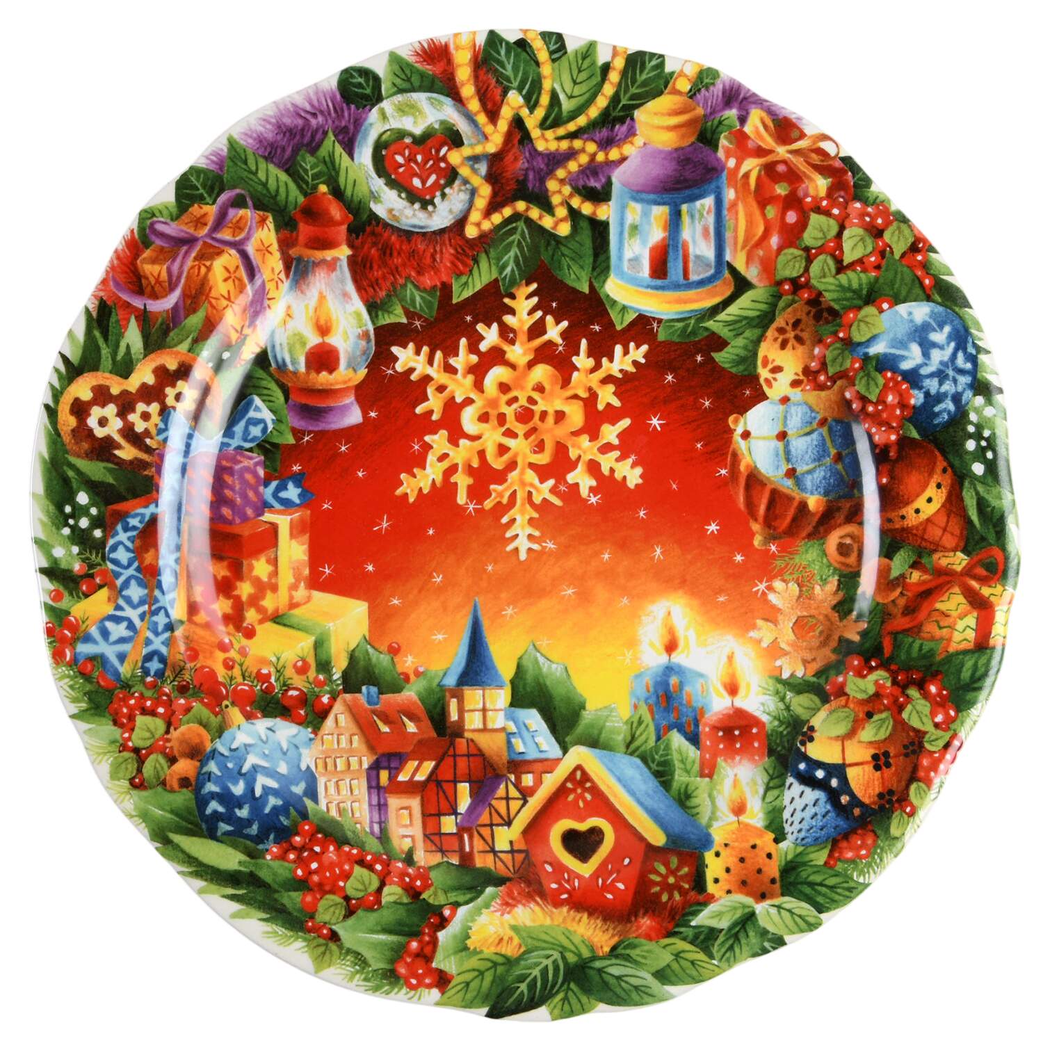 Collection de Noel 2019 Collector Plate by Faiencerie De Gien-1