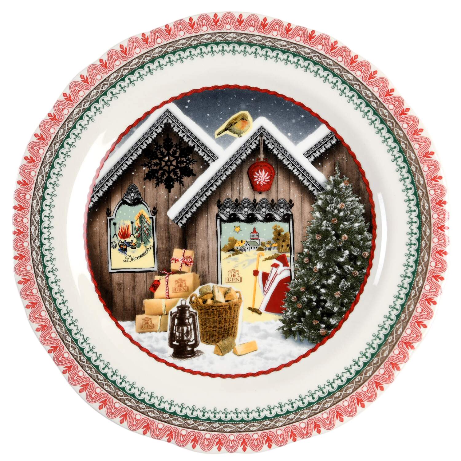 Collection de Noel 2020 Collector Plate by Faiencerie De Gien-1