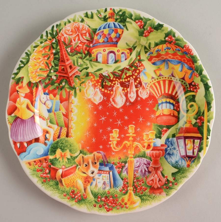 Collection de Noel 2014 Collector Plate by Faiencerie De Gien-1