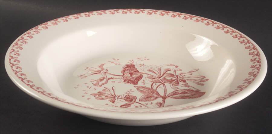 Chevrefeuille Deep Round Platter by Faiencerie De Gien-1