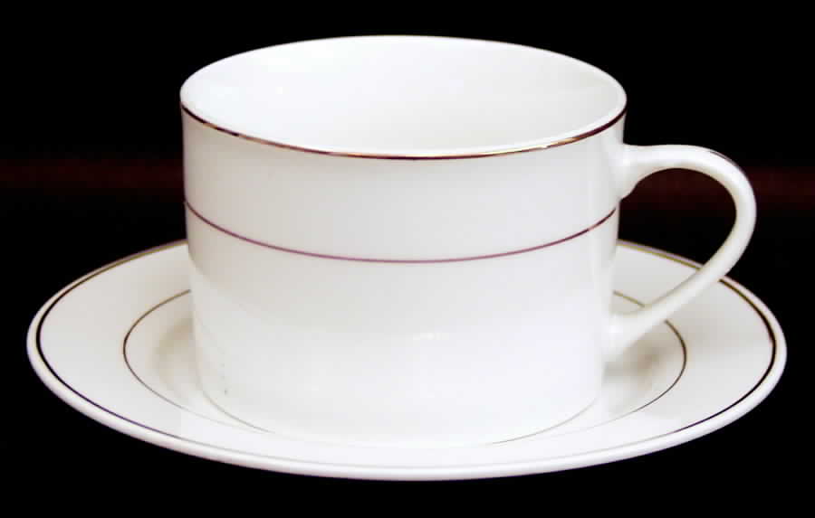 Classic Gold Flat Cup & Saucer Set by Gibson Designs-1
