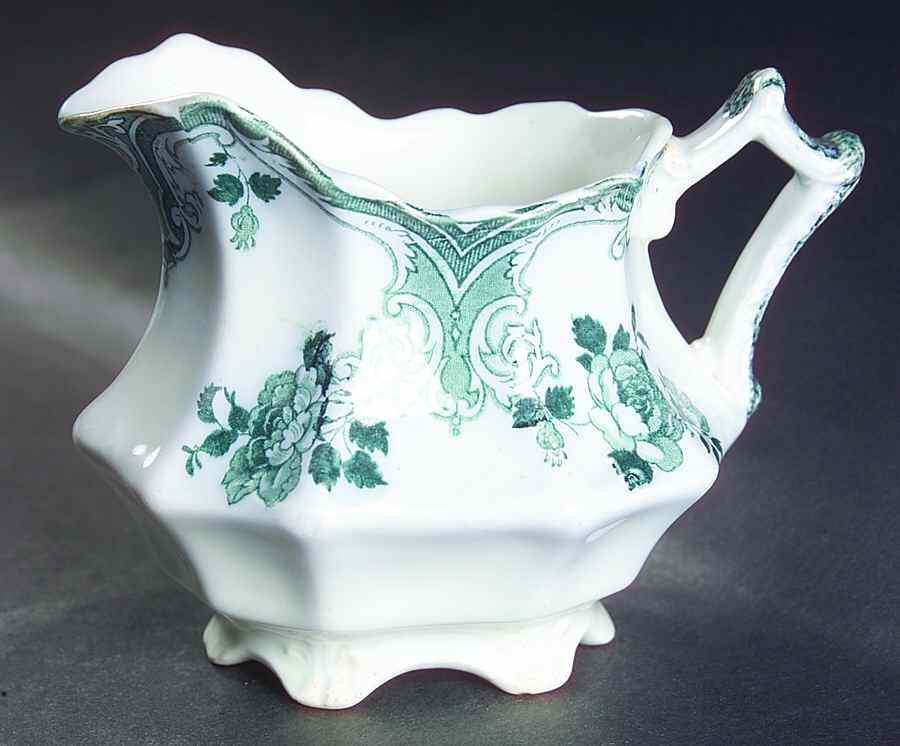 Merion Blue Green (No Gold Accent) Creamer by Grindley-1
