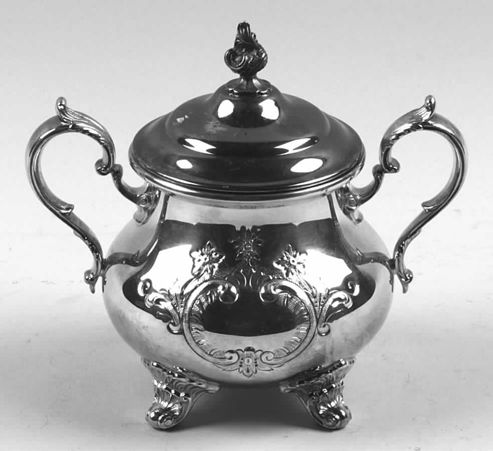 Duchess-Chased (Silverplate, Hollowware) Sugar Bowl & Lid by Gorham Silver-1