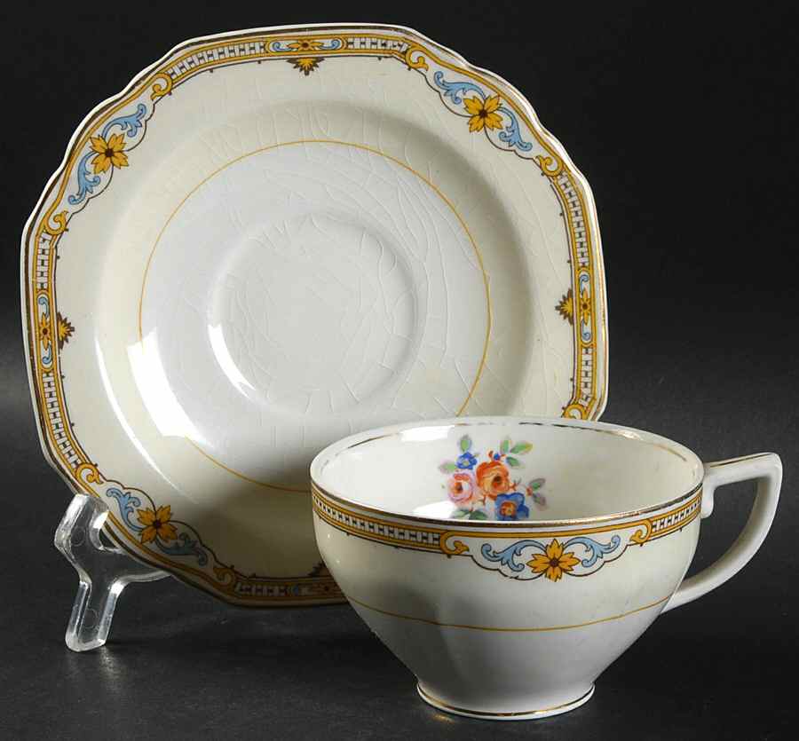 The Albany Flat Cup & Saucer Set by Grindley-1