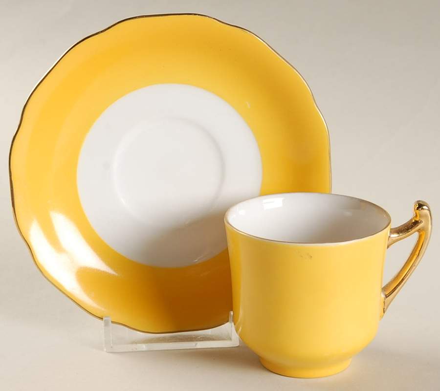 GCA10 Flat Demitasse Cup & Saucer Set by Gold Castle-1