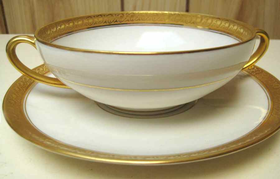 GDA101 Flat Cream Soup Bowl & Saucer Set by Gerard, Dufraisseix & Abbot-1