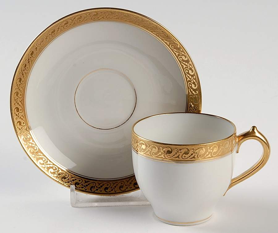 GDA101 Flat Demitasse Cup & Saucer Set by Gerard, Dufraisseix & Abbot-1
