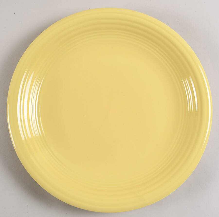 Main St Light Yellow Dinner Plate by Gibson Designs-1