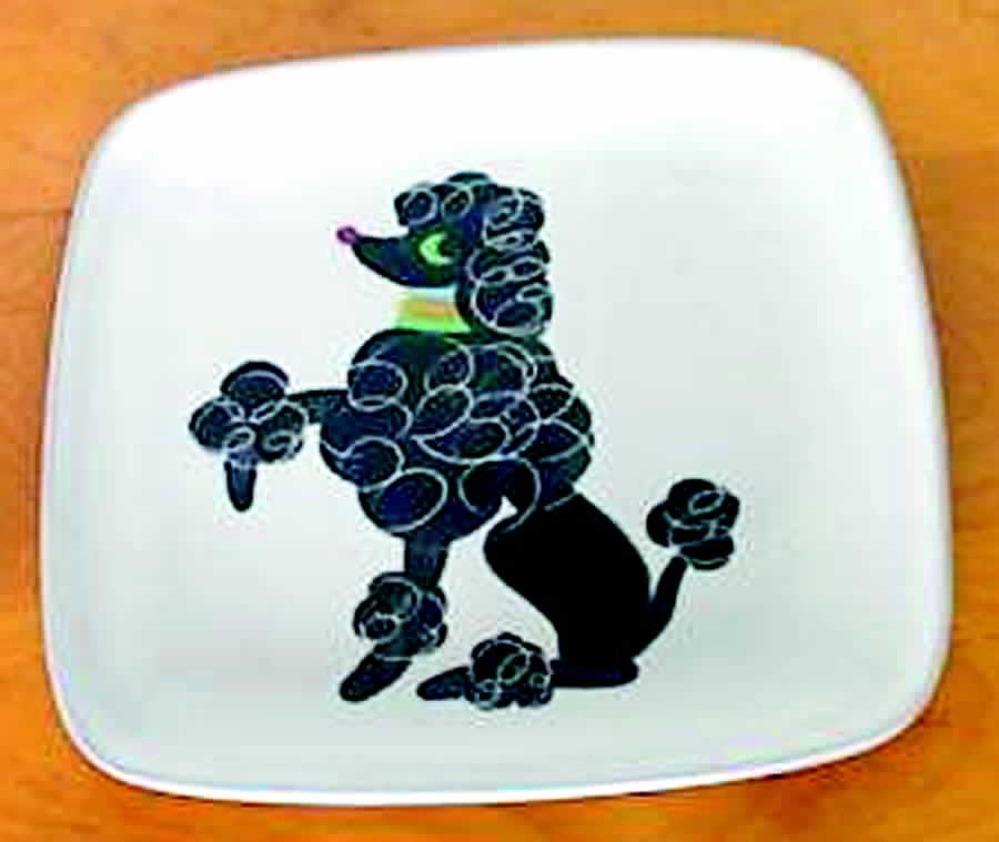 Poodle Dinner Plate by Glidden-1