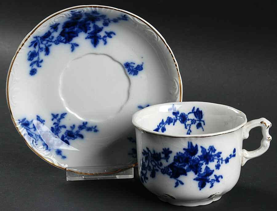 Rose Flat Cup & Saucer Set by Grindley-1
