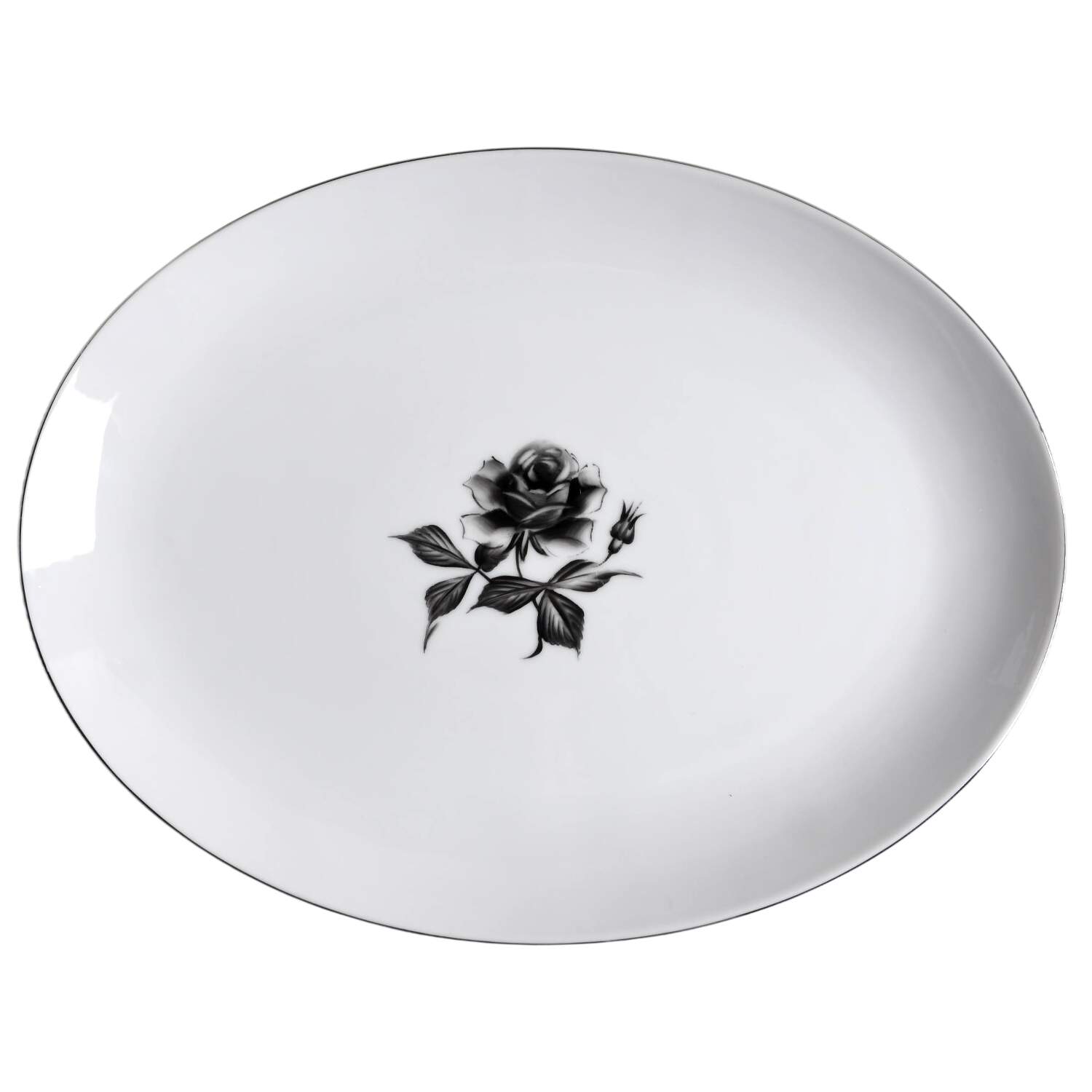 Serenade 16" Oval Serving Platter by Gold China-1