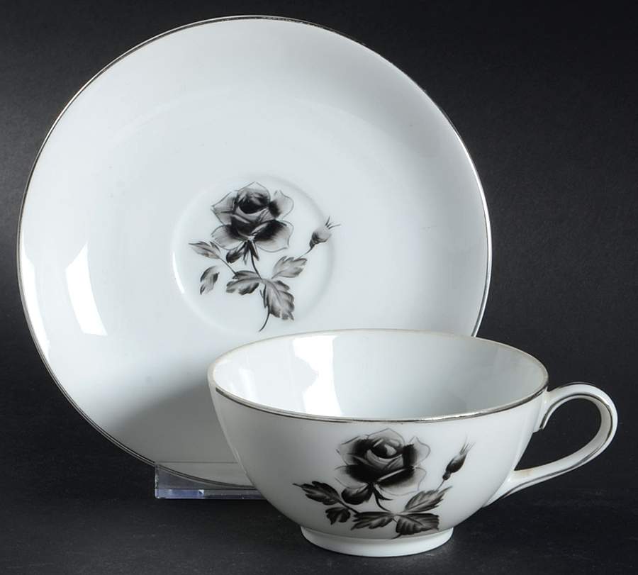 Serenade Flat Cup & Saucer Set by Gold China-1