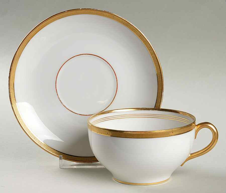 Lineal Flat Cup & Saucer Set by Ginori 1735-1