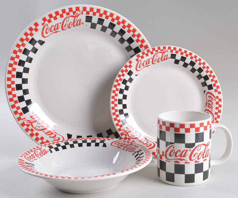 Coca Cola 4 Piece Place Setting by Gibson Designs-1