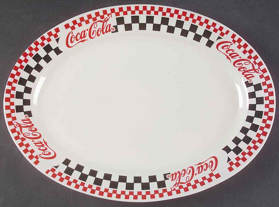 Coca Cola 13" Oval Serving Platter by Gibson Designs-1