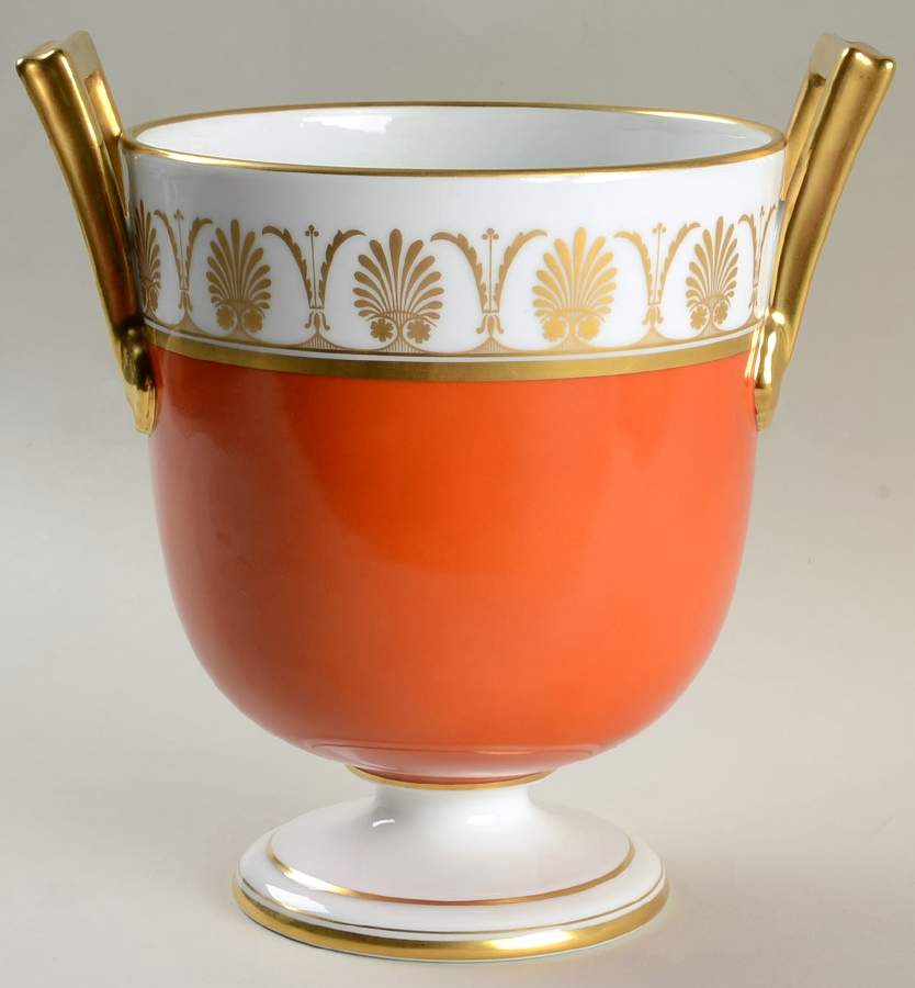 Pompei Red Handled Cachepot by Ginori 1735-1